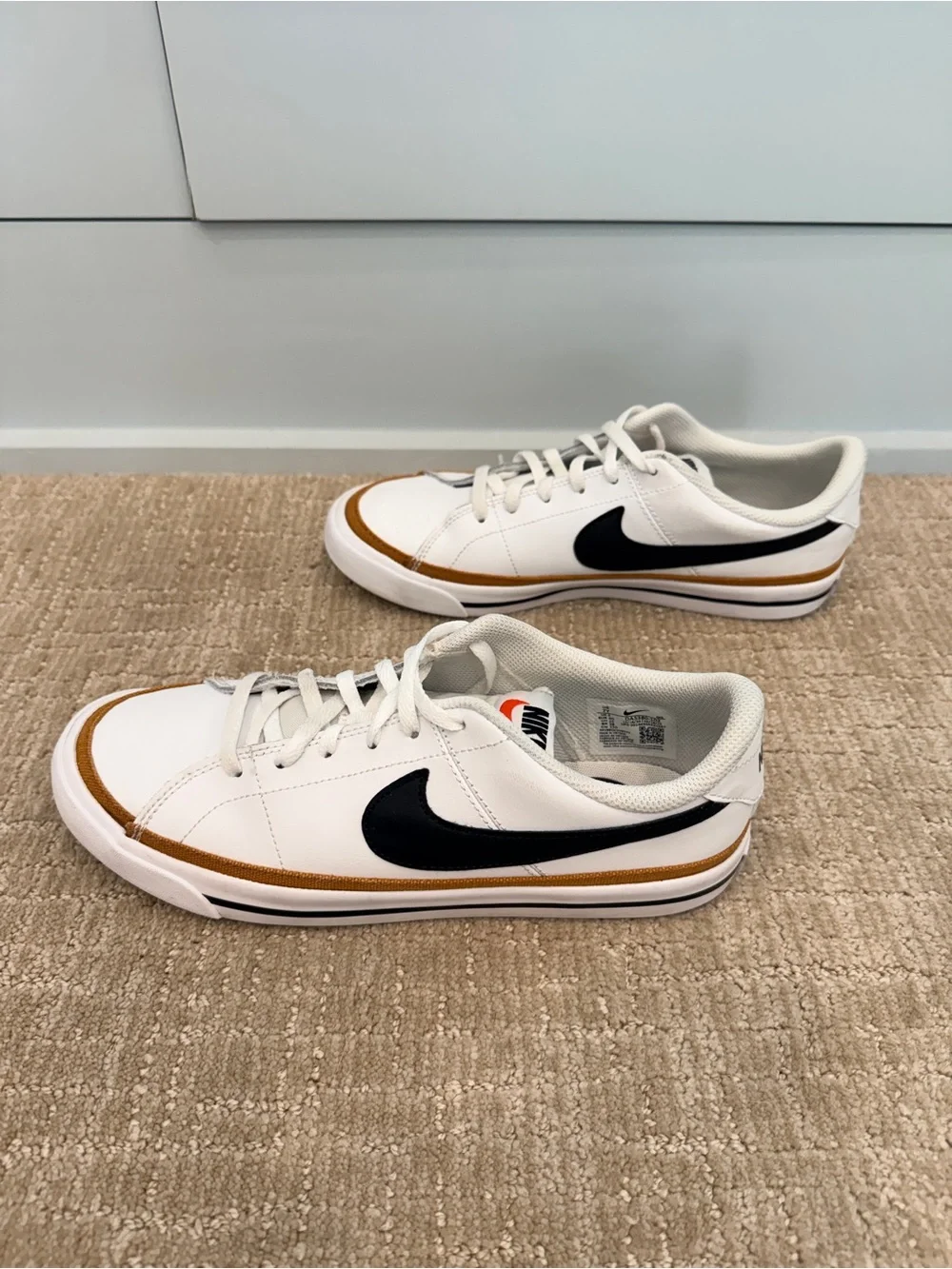 Nike Court Legacy Sneaker - white, tan, black